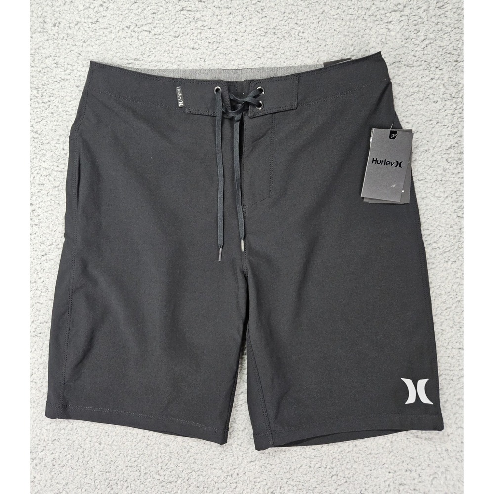 Hurley Phantom 20" Board Shorts Mens 29 Black Stretch Surf Swim NWT